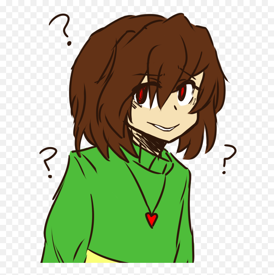 Confused Face Png - A Little Confused Chara Undertale Chara Undertale Confused Emoji,Chara Emoji