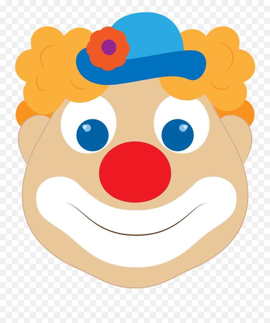 Clown Face Clipart - Clown Mask Print Emoji,What Emojis Are Isaac Newton