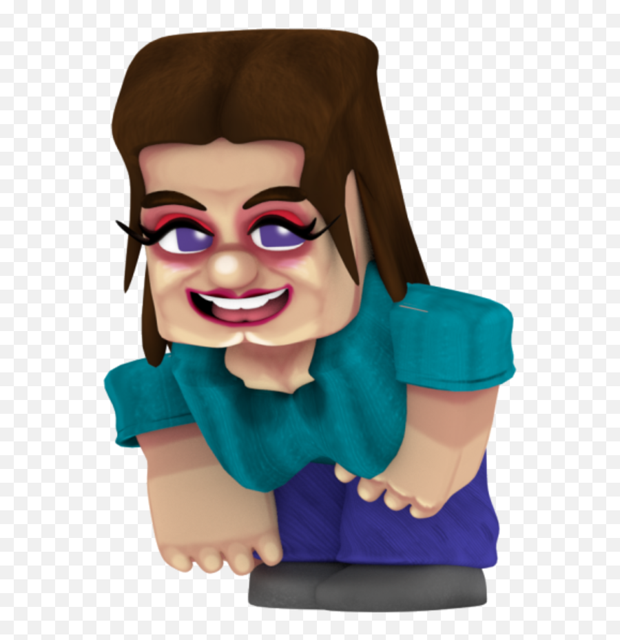 Female Steve Grotesque Steve Steveposting Know Your Meme - Grotesque Steve Emoji,Minecraft Birthday Steve Emoji