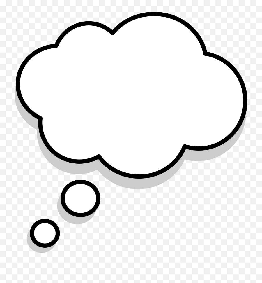 Thought Bubble Png Transparent Image - Thought Bubbles Black Background Emoji,Htinking Bubble Emoji