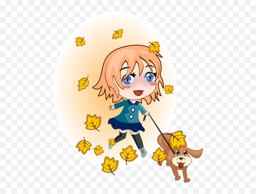 Girl And Dog Running Emoji,Dog Jump Emotions