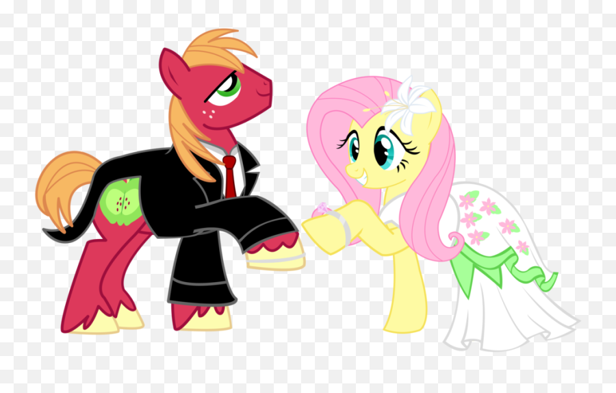 Download Hd Pony Wedding Commission Big Mac X Flutt - My Emoji,Mlp Emoticons Commission