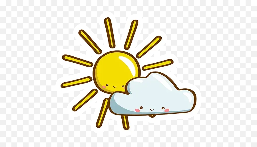 Sticker Pack De Tnh - Stickers Cloud Emoji,Partly Cloudy Emojis