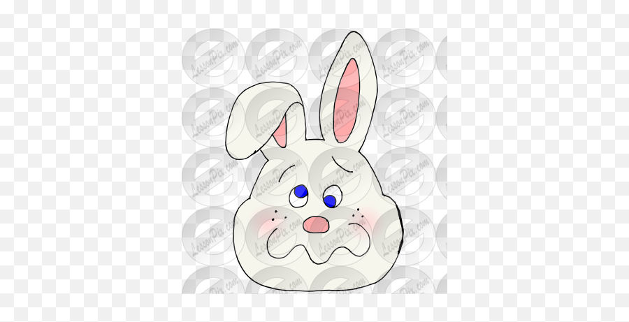 Silly Bunny Picture For Classroom Therapy Use - Great Emoji,Emotion Cartoonface