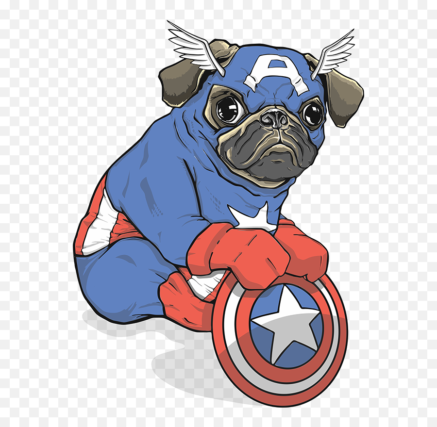 Pug Life Images Photos Videos Logos Illustrations And - Captain America Emoji,Captain America Shield Emoji