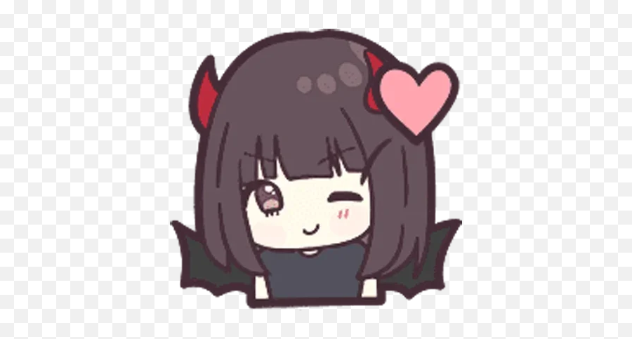 Telegram Sticker From Menhera Chibi Pack Emoji,Anime Girl Lying On The Ground Emoji