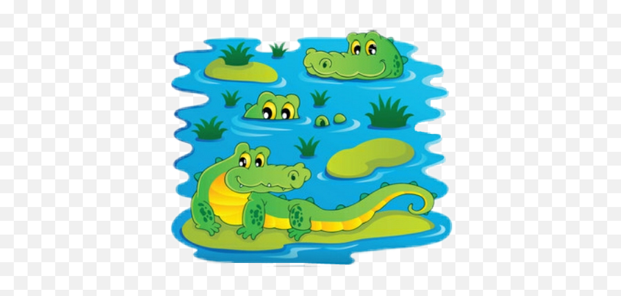 Crocodile Pond Sticker - Big Emoji,Kindred Emoji