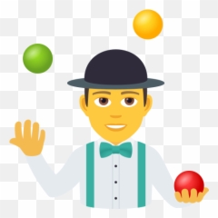 Emoji U200d Juggling Between Men Wprock - Juggling,Witch Hat Emoji