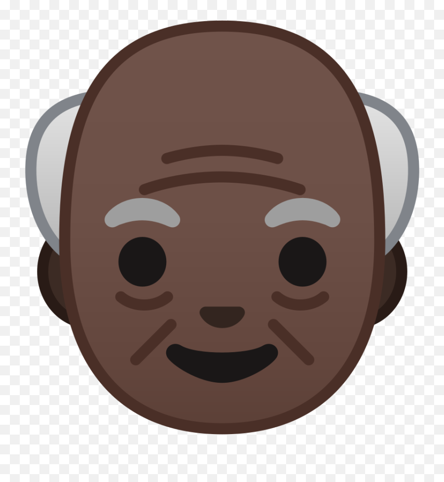 Old Man Emoji With Dark Skin Tone - Old Black Man Emoji,Black Emoji