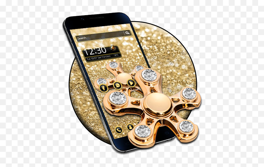 Glitter Animated Fidget Spinner Theme - Iphone Emoji,Emoji Spinner