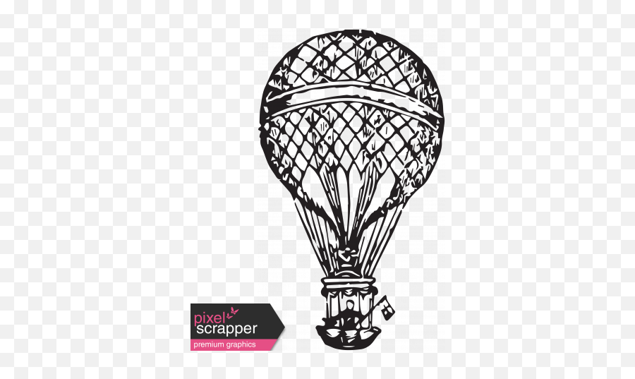 Download Vintage Balloon 4 Template - Hot Air Balloon Png Hot Air Balloon Emoji,Hot Air Balloon Emoji