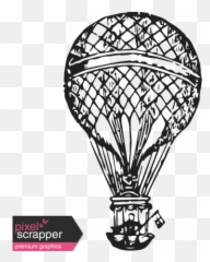 Download Vintage Balloon 4 Template - Hot Air Balloon Png Hot Air Balloon Emoji,Hot Air Balloon Emoji