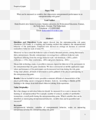 Pdf Measuring Entrepreneurial Behaviour Henk Roelofs - Document Emoji,Emotions Of Normal People Marston