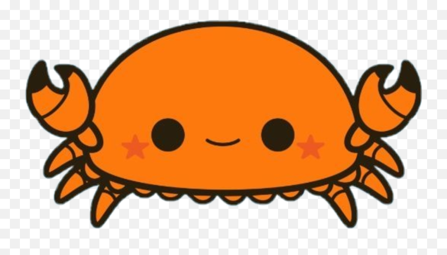 Crabs Crab Summer Orange Sticker - Kawaii Cute Hermit Crab Emoji,Crab Emoji