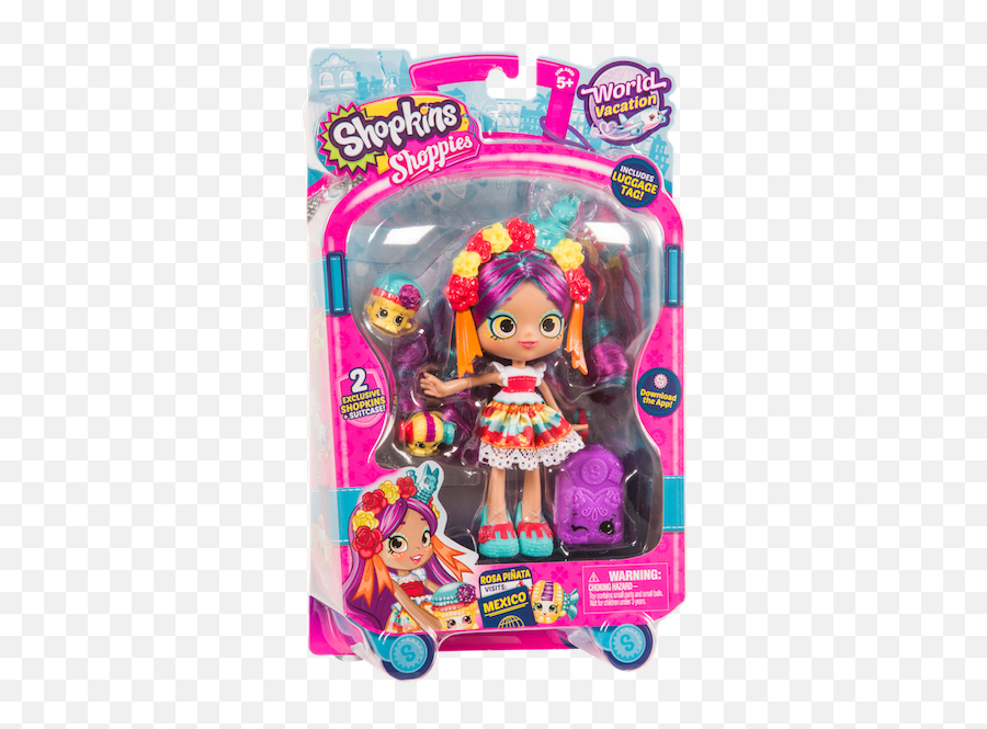 Shopkins Season 8 World Vacation U2013 Rosa Piñata Shoppie - Shoppies Dolls Names And Shopkins Emoji,Shopkins Emoji