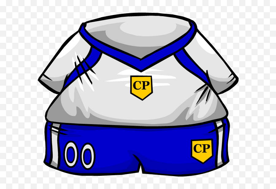 Blue Away Soccer Jersey - Club Penguin Blue Away Soccer Jersey Emoji,Emoji De Camiseta De Soccer