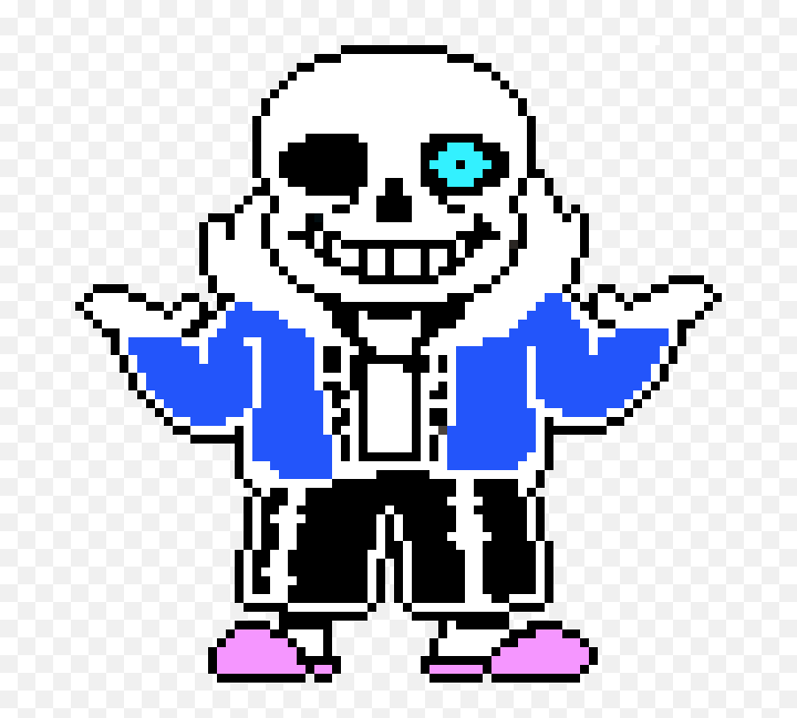 Pixel Art Gallery - Transparent Sans Battle Sprite Emoji,Troll Shrug Emoticon