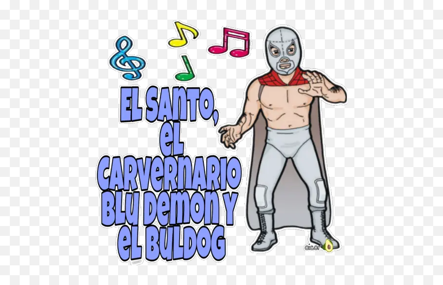 Santo Enmascarado De Plata Stickers - Dibujos Del Santo El Enmascarado De Plata Emoji,Emoticon De Luchador