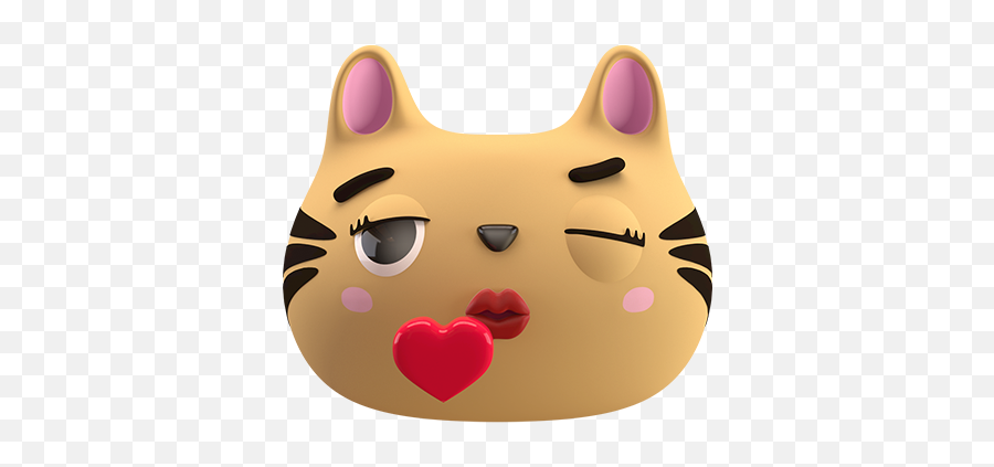 Max - 3d Cat Sticker Pack By Igor Kobzan Emoji,Kiss Emoticon Kawaii
