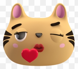 Max - 3d Cat Sticker Pack By Igor Kobzan Emoji,Kiss Emoticon Kawaii