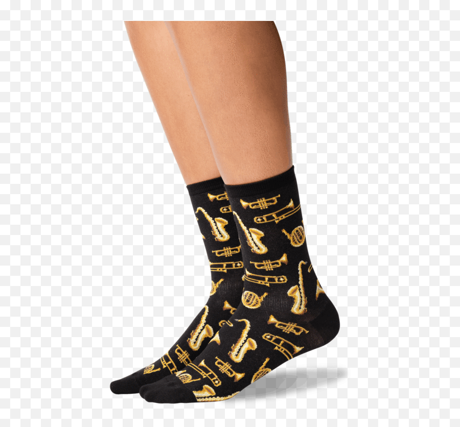 Womenu0027s Jazz Instruments Crew Socks U2013 Hotsox Emoji,Jazz Emojis