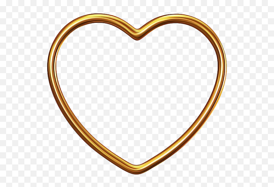 Golden Heart Frame Png File Png Mart Emoji,Heart Emoji Golden
