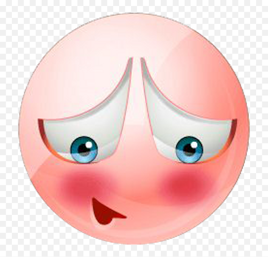 Emoji Blushing Red Emojisticker - Ashamed Face,Ashamed Emoji