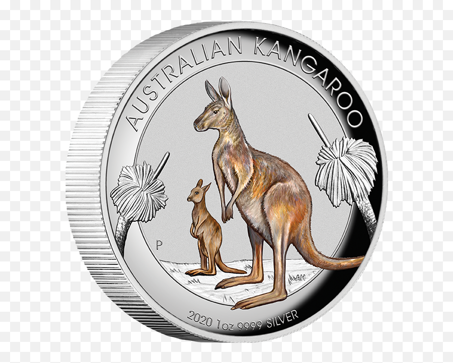 Discover The Perth Mint - Australien 1 Dollar 2020 Känguru High Relief Emoji,Kangaroo Emoji
