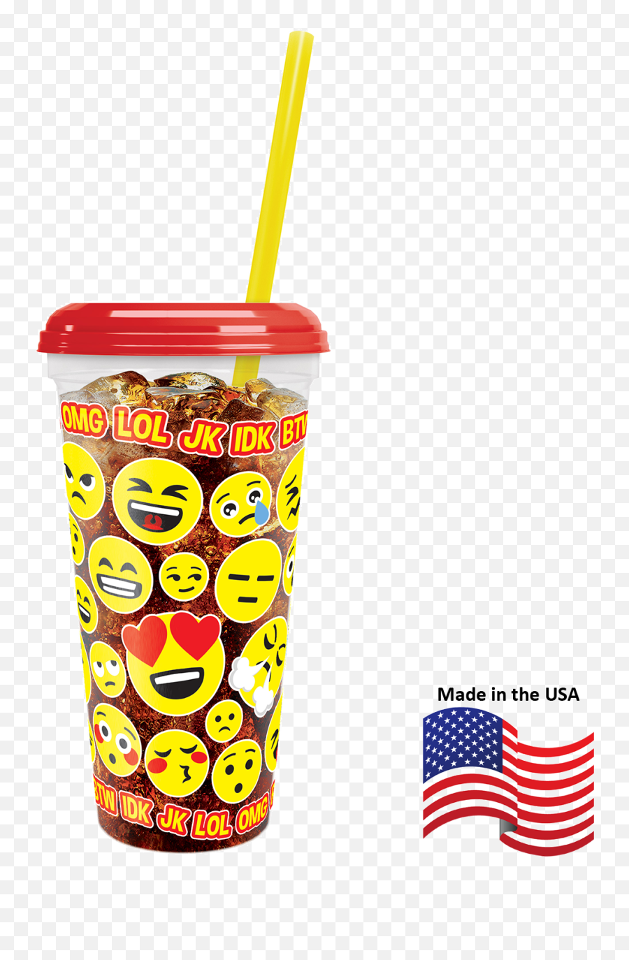32oz Emoji Clear Souvenir Cup Wlid U0026 Straw - Emoji Cup,Cup Emoji