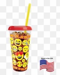 32oz Emoji Clear Souvenir Cup Wlid U0026 Straw - Emoji Cup,Cup Emoji