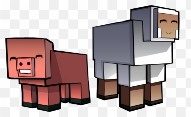 Minecraft Pig And Sheep By Enr1 D5lhhls - Animated Minecraft Pig Png Emoji,Pig Emoji Wallpaper
