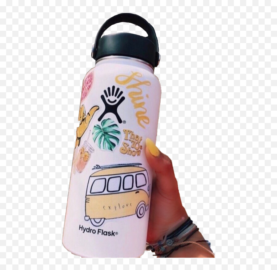 Hydroflask Stickers Hydro Flask Sticker By Sadie - Hydro Flask White Transparent Stickers Emoji,Flask Emoji