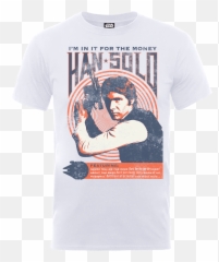 Star Wars Han Solo Retro Poster T - Shirt White Star Wars T Shirt Retro Emoji,Emoji Shirt And Joggers