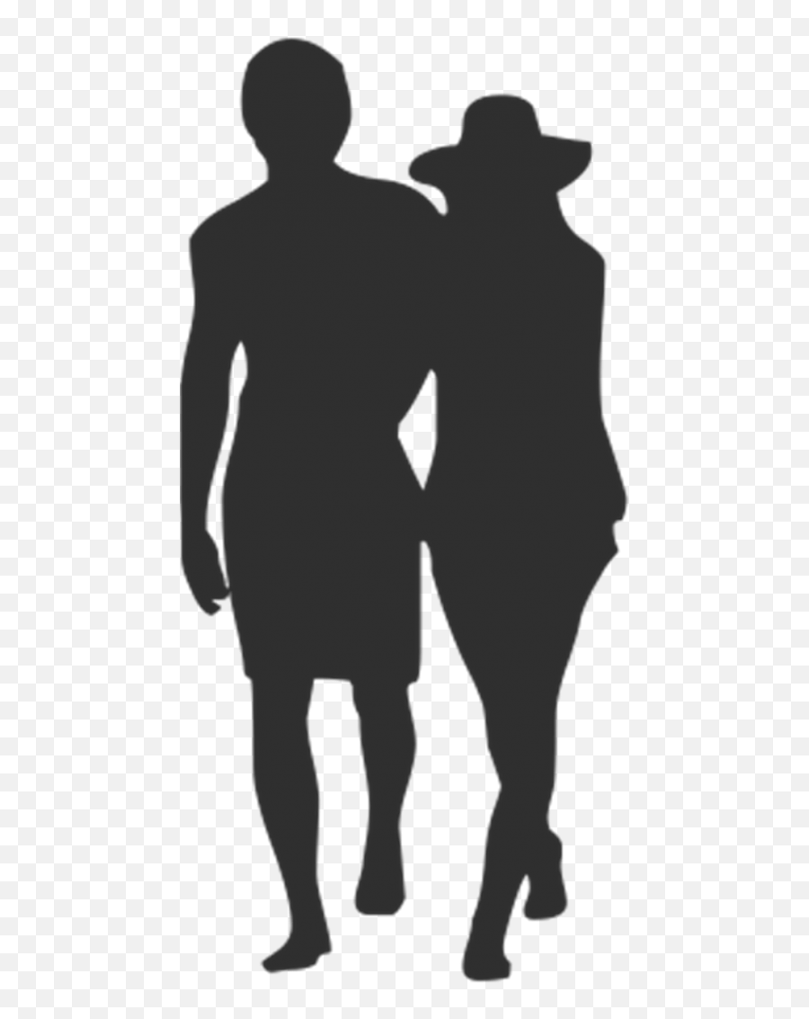 Casal Na Praia Silhueta Png Clipart - Full Size Clipart Standing Around Emoji,Emoticon Casal