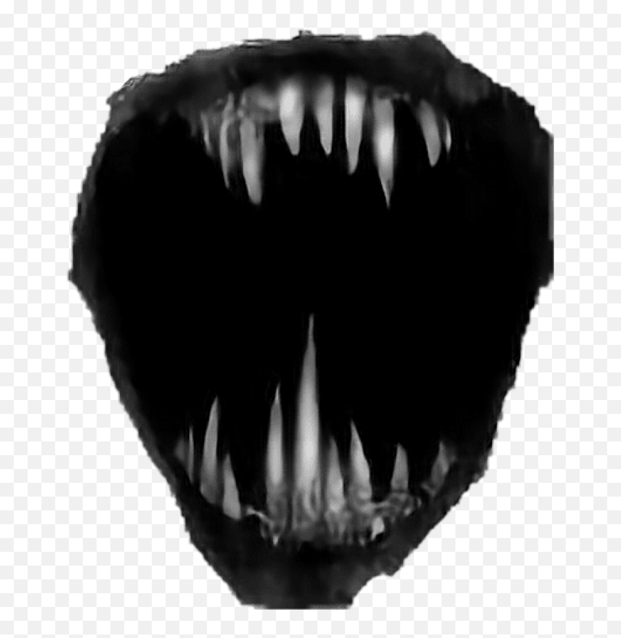 Creepy Mouth Teeth Horror Sticker - Scary Teeth Png Emoji,Emoji With Teeth Meme