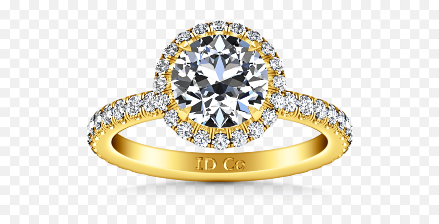 Yellow Gold Engagement Rings - Anello Con Diamanti Rotondo Emoji,Yellow Diamond Emotion