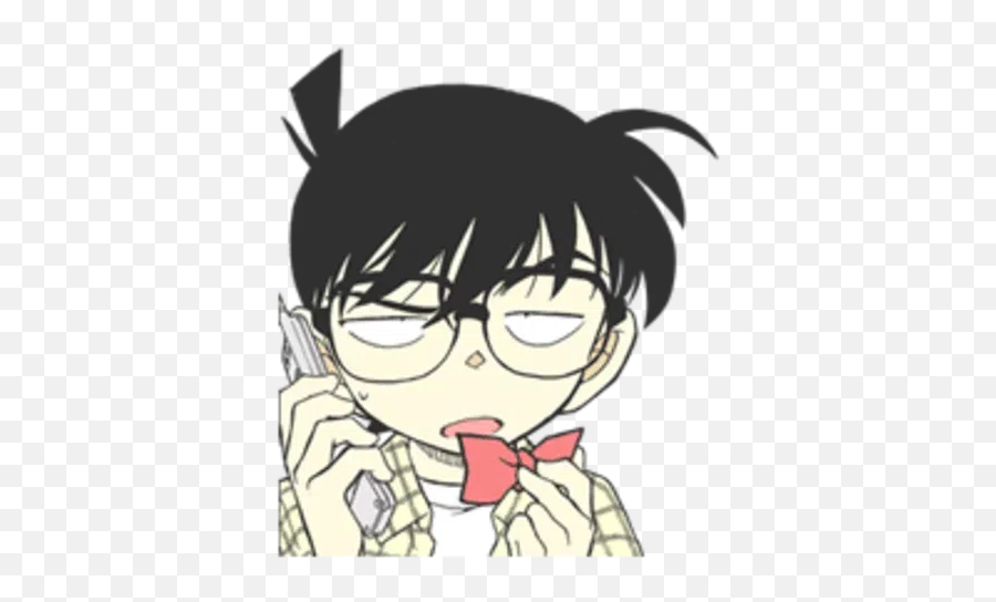 Detectiveconan Whatsapp Stickers - Stickers Cloud Detective Conan Sticker Sinichi Emoji,Conan Emojis Sketch