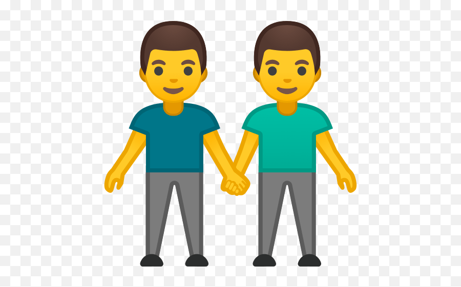 Hombres Dados De La Mano - Two Men Holding Hands Emoji,Emojis Corriendo