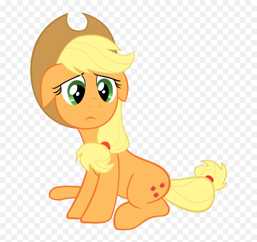 Download My Little Pony Applejack Sad - Applejack Sad Png Emoji,My Little Pony Applejack Emoticon