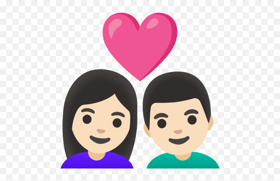 Woman Man Light Skin Emoji - Emoji Casal Apaixonado,Many Heart Emojis Girl