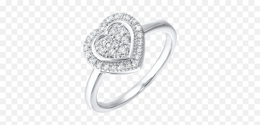Diamond Halo Heart Cluster Promise Ring - Solid Emoji,Heart Emoticon Ring Silver