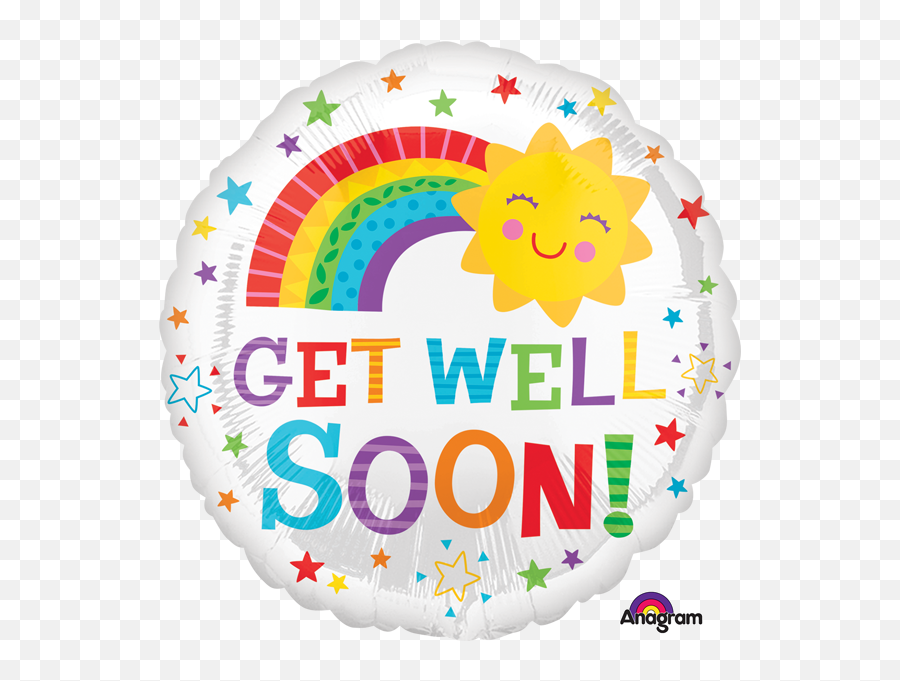 Get Well Soon Balloons Party Supplies - Get Well Soon Baloon Emoji,Get Well Soon, Emoticon