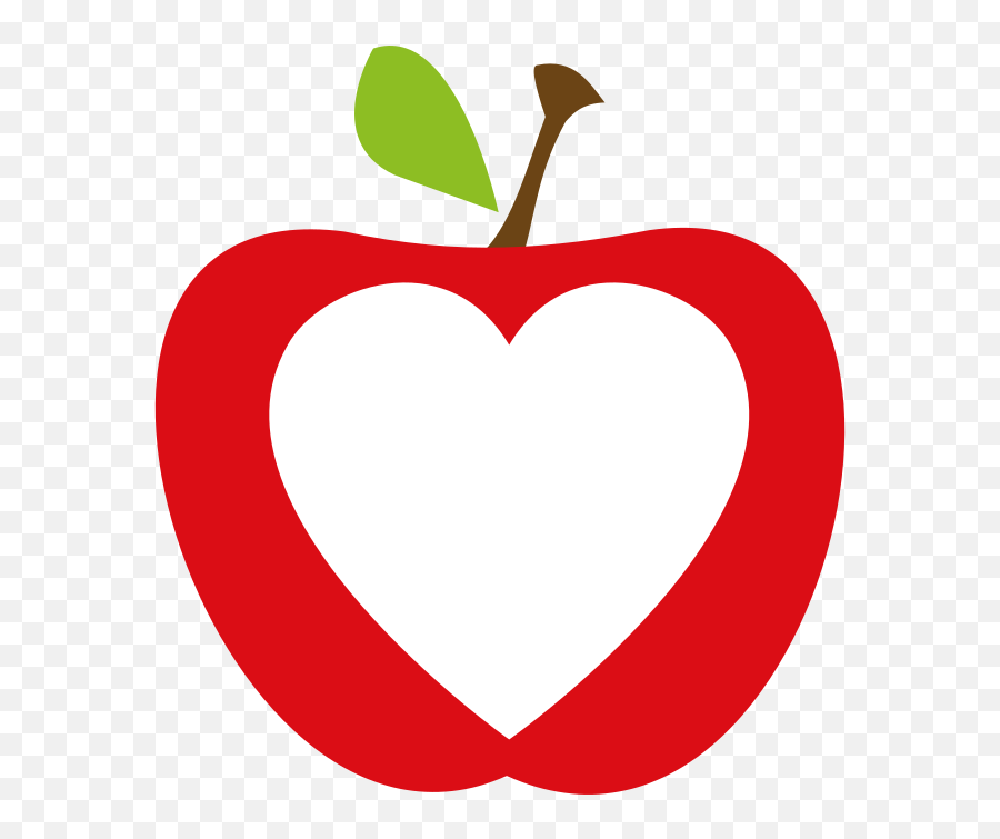 Apple With Heart Clipart Free Svg File - Svgheartcom Fresh Emoji,Sun Emoji Apple