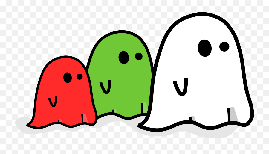Set Use Three Colored Ghost Clipart Png - Cute Halloween Clip Art Emoji,Ghost Emoji Costume