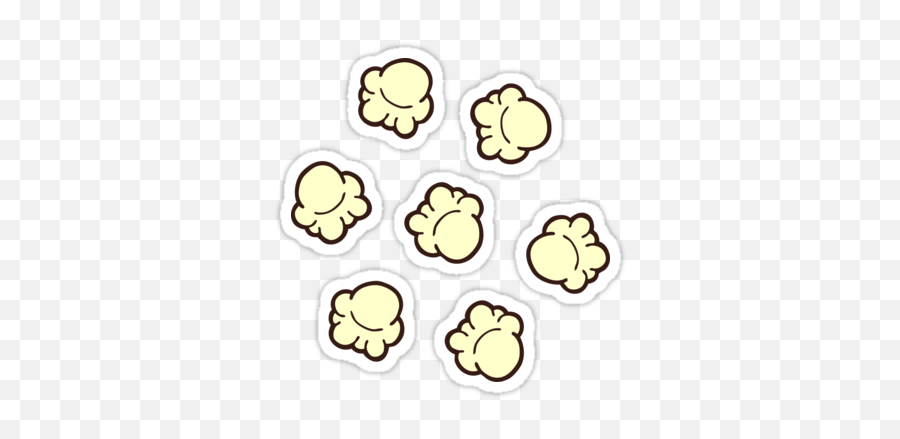 Popcorn Patternu0027 Sticker By Evannave In 2020 Tumblr - Movie Night Stickers Emoji,Frog And Tea Emoji Meaning