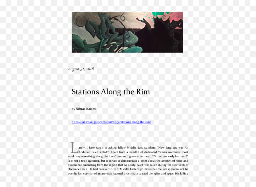 Pdf Stations Along The Rim Nibras Kazimi - Academiaedu Emoji,Emotions Stress Cognitive Symptoms Pushover Edges