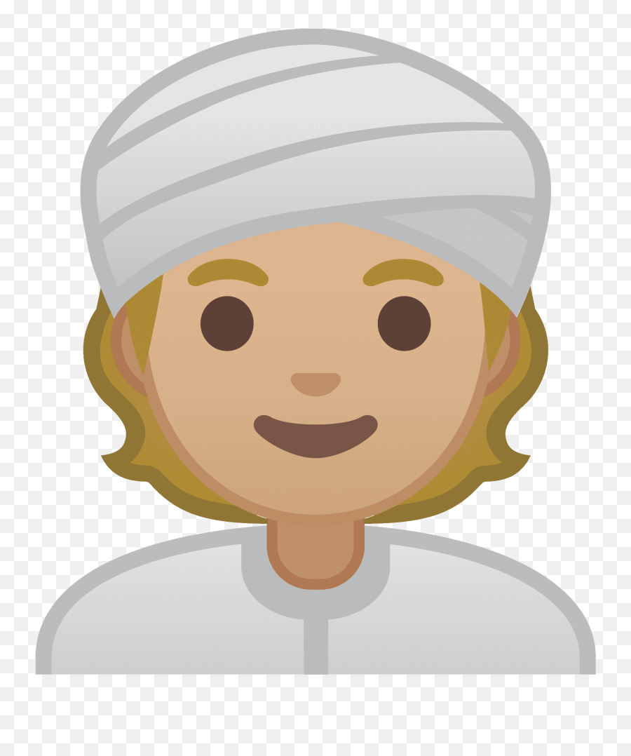 Person Wearing Turban With Medium - Light Skin Tone Emoji,Guy Standing Emoji