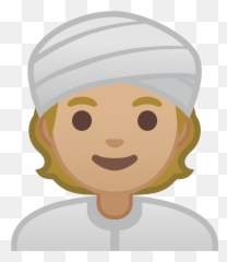 Person Wearing Turban With Medium - Light Skin Tone Emoji,Guy Standing Emoji