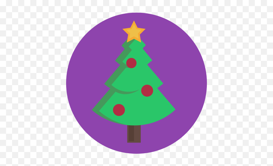 Bauble Christmas Decorated Evergreen Star Tree Icon - Free Christmas Day Emoji,Evergreen Emoji