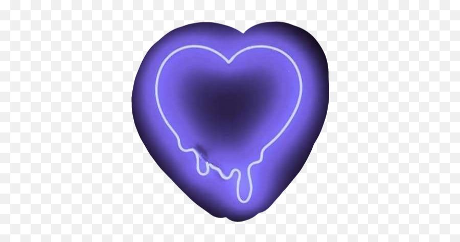Purple Neon Heart Drip Dark Freetoedit Sticker By Majo - 555 Emoji,Heart Drip Emoji